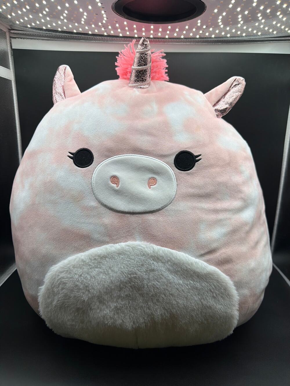 Squishmallows Liel Unicorn Pig Plush 16” Pink Tie Dye Kellytoy Large